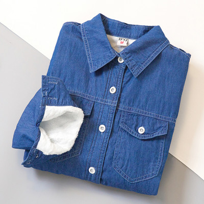 Ležerna ženska košulja sa mekom postavom - pogodna za zimu