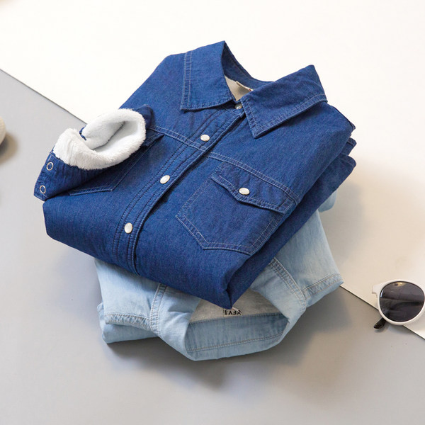 Ležerna ženska košulja sa mekom postavom - pogodna za zimu