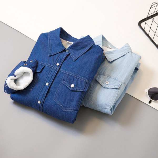 Ležerna ženska košulja sa mekom postavom - pogodna za zimu