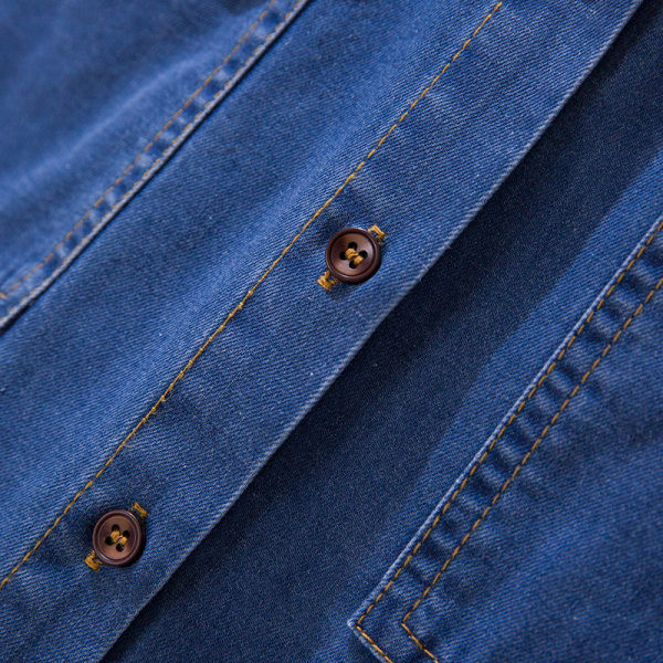 Alkalmi női farmer ing zsebekkel