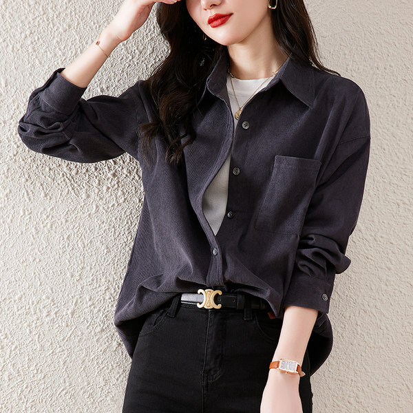 Ženska ležerna košulja s dugim rukavima i kopčanjem na gumbe