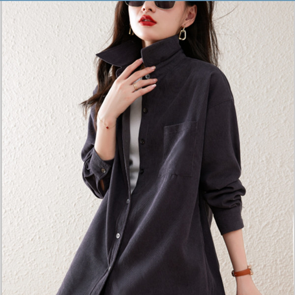 Ženska ležerna košulja s dugim rukavima i kopčanjem na gumbe