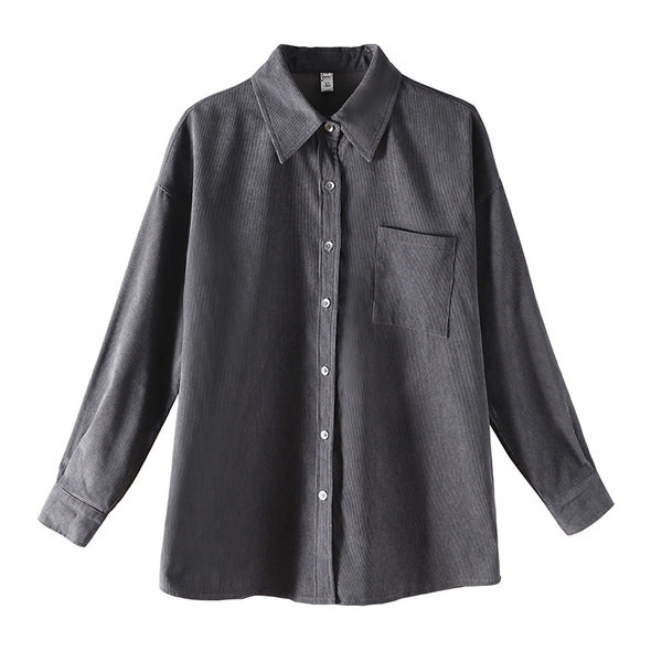 Ženska ležerna košulja s dugim rukavima i kopčanjem na gumbe