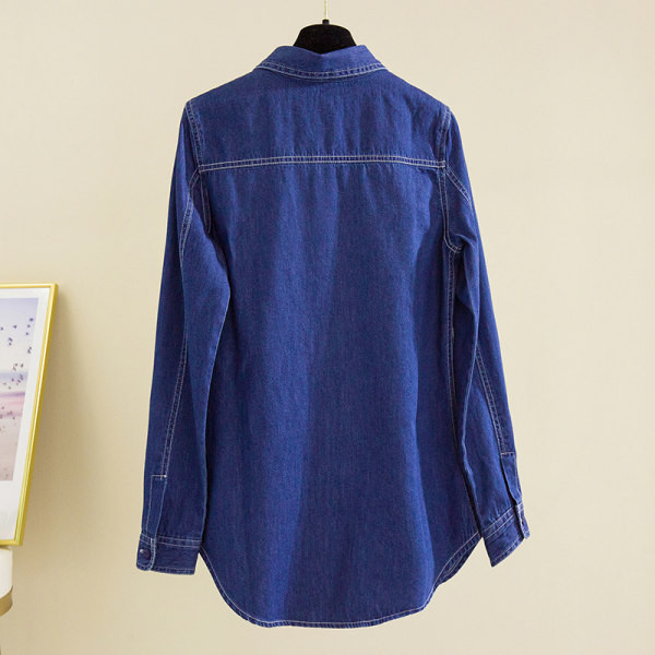 Ženska traper košulja sa džepom