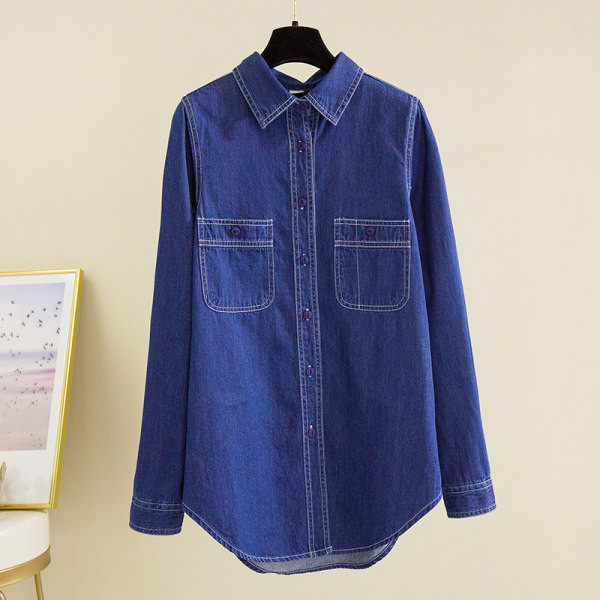 Ženska traper košulja sa džepom