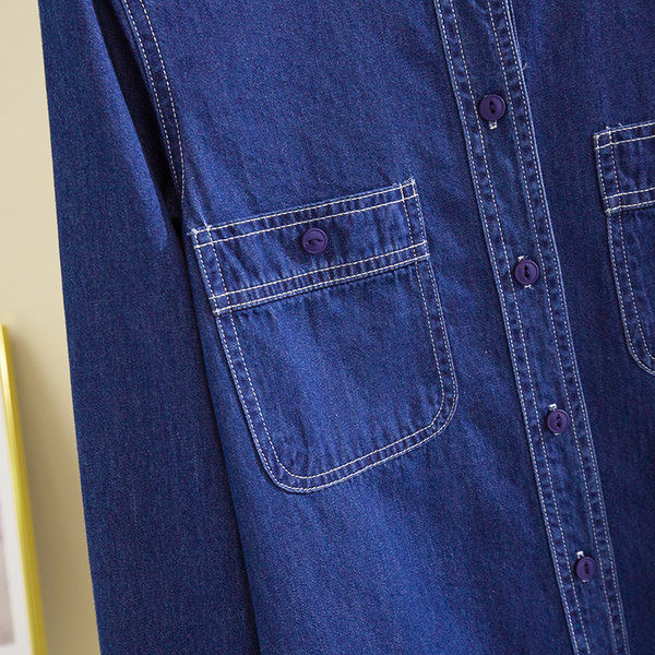 Ženska traper košulja sa džepom