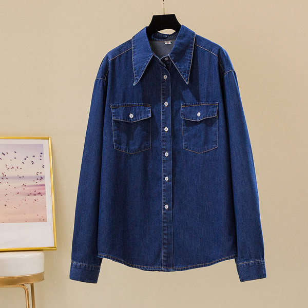 Laisvalaikio moteriški džinsiniai marškinėliai