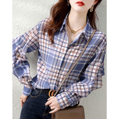 Naiste vabaaja ruuduline särk