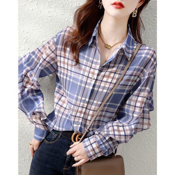 Naiste vabaaja ruuduline särk