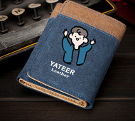 Férfi textil pénztárca felirattal