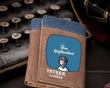 Férfi textil pénztárca felirattal