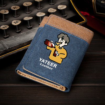 Férfi textil pénztárca felirattal