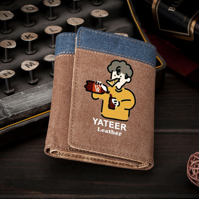 Férfi textil pénztárca felirattal