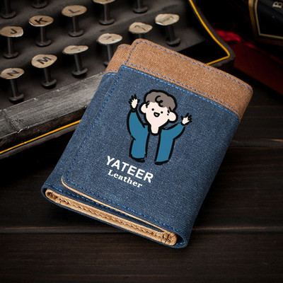 Férfi textil pénztárca felirattal