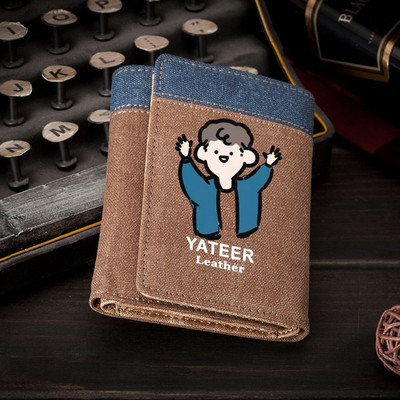 Férfi textil pénztárca felirattal