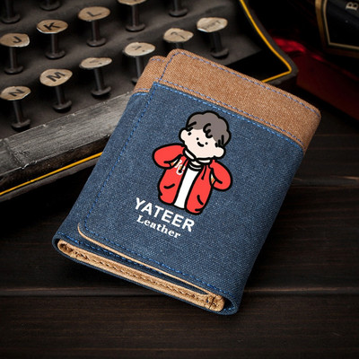 Férfi textil pénztárca felirattal