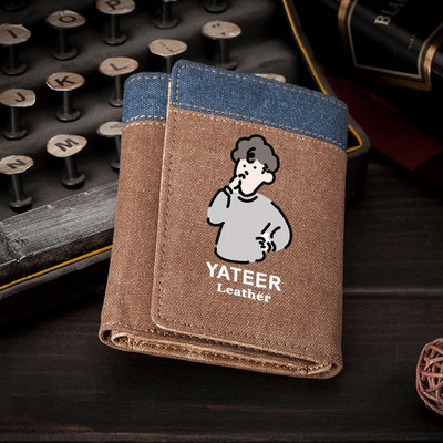 Férfi textil pénztárca felirattal