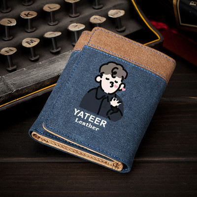 Férfi textil pénztárca felirattal