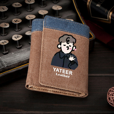 Férfi textil pénztárca felirattal