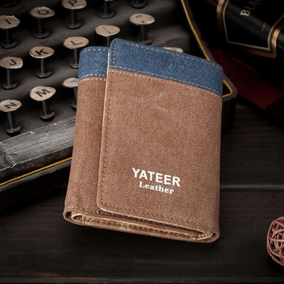 Férfi textil pénztárca felirattal