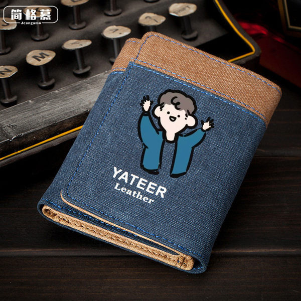 Férfi textil pénztárca felirattal