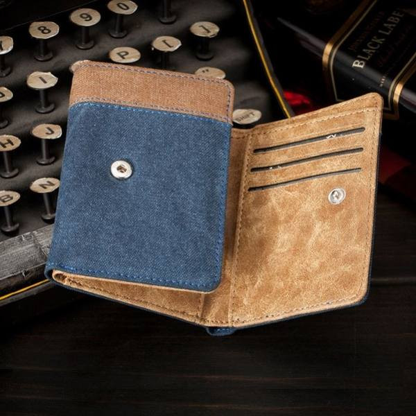 Férfi textil pénztárca felirattal