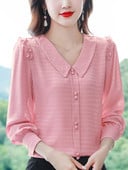 Moodne terava kaelusega naiste šifoonisärk – mitut värvi