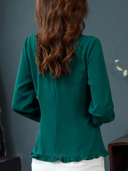 Elegantiški moteriški marškiniai su siuvinėjimais