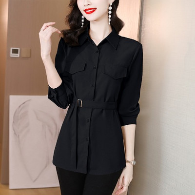 Cămașă modernă cu curea - model alungit