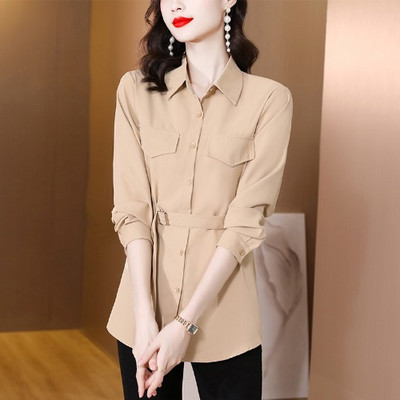 Cămașă modernă cu curea - model alungit