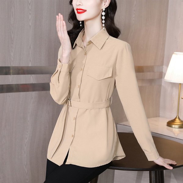 Cămașă modernă cu curea - model alungit