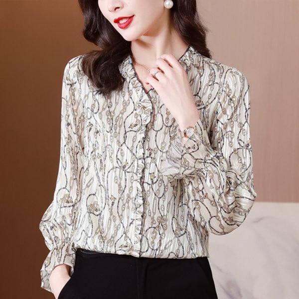 Naiste elegantne nööbiga särk