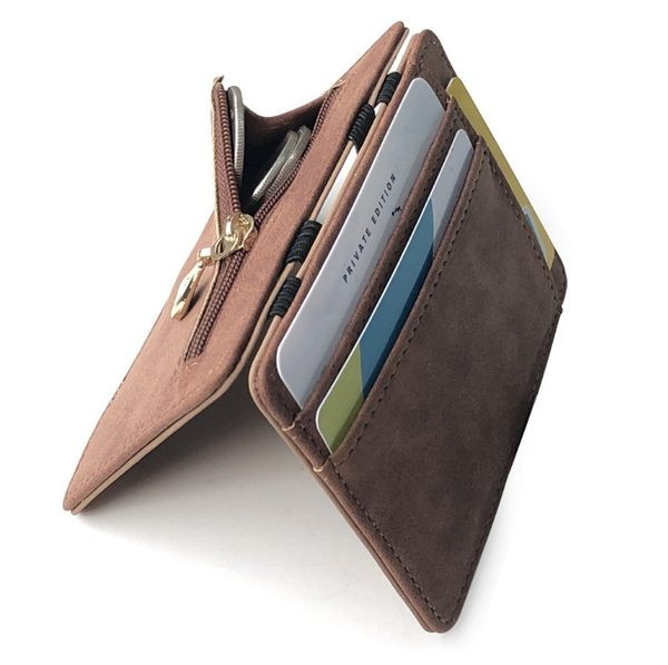 Naujo modelio odinė piniginė su skyriumi monetoms