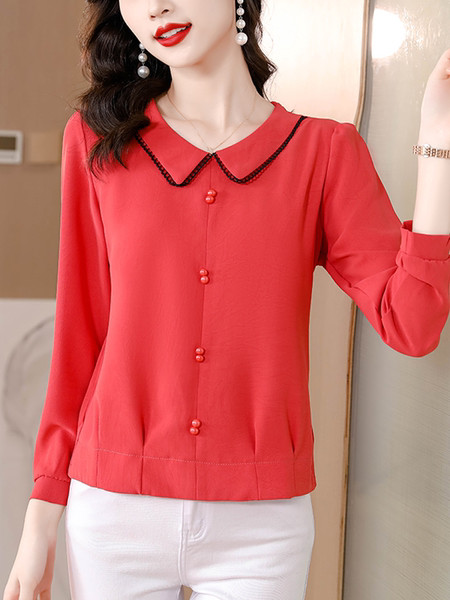 Elegantiški užsegami marškiniai su klasikine apykakle