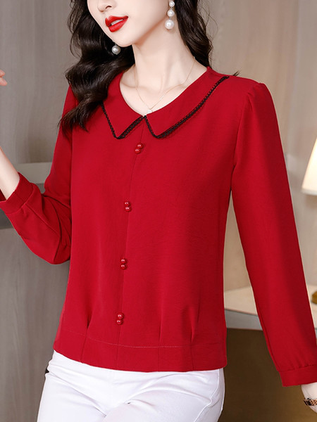 Elegantiški užsegami marškiniai su klasikine apykakle