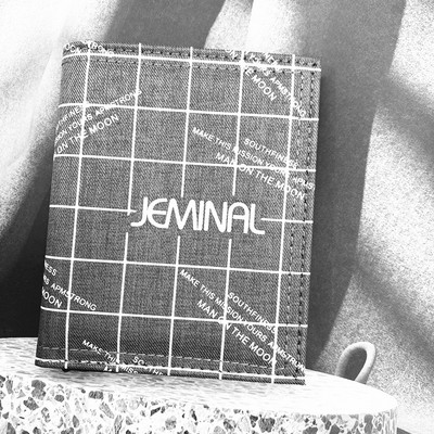 Négyzet alakú férfi textil pénztárca