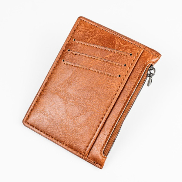 Vyriška odinė piniginė su užtrauktuku