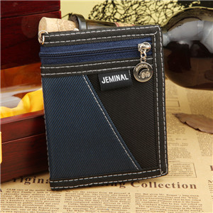 Férfi textil pénztárca cipzárral