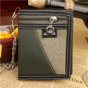 Férfi textil pénztárca cipzárral