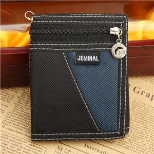 Férfi textil pénztárca cipzárral