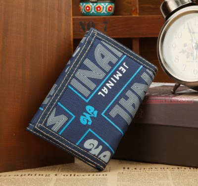 Férfi textil pénztárca cipzárral