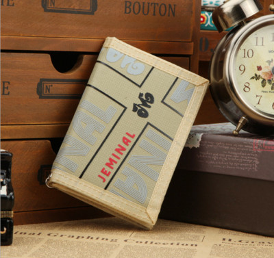 Férfi textil pénztárca cipzárral