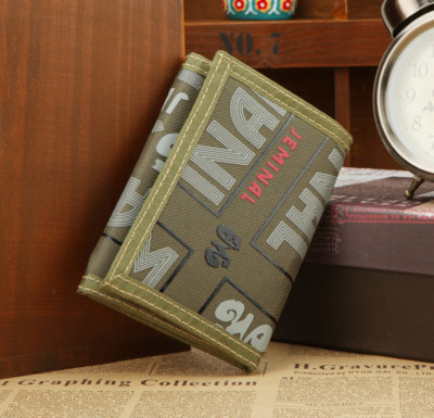 Férfi textil pénztárca cipzárral