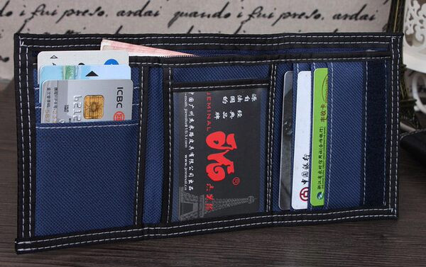 Férfi textil pénztárca cipzárral