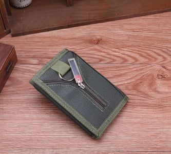 Kelių spalvų vyriška drobinė piniginė