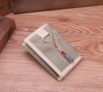 Kelių spalvų vyriška drobinė piniginė