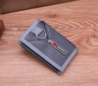 Kelių spalvų vyriška drobinė piniginė