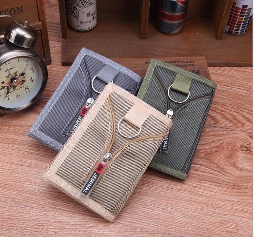 Kelių spalvų vyriška drobinė piniginė