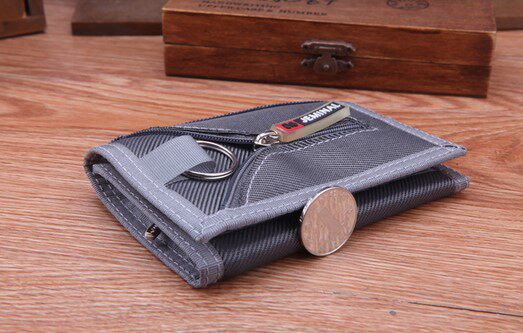 Kelių spalvų vyriška drobinė piniginė