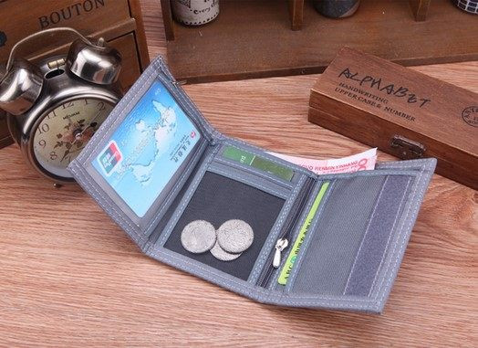 Kelių spalvų vyriška drobinė piniginė